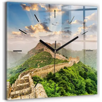 Hodiny Nástěnné hodiny Wallfluent, odstíny zelené, 30 cm