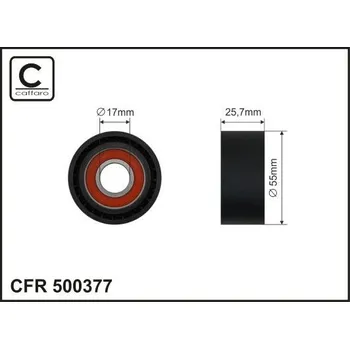 Napínací kladka, žebrovaný klínový řemen CAFFARO 500377