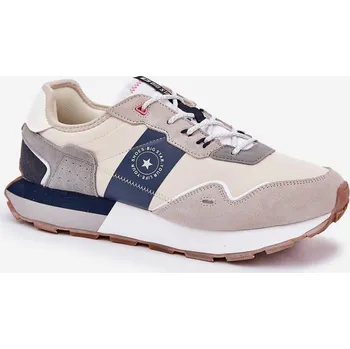 Pánská běžecká obuv Semišové Pánské Tenisky Na Platformě Big Star RR174475 Hi-Poly System Barva: Stříbrná, Velikost: 44