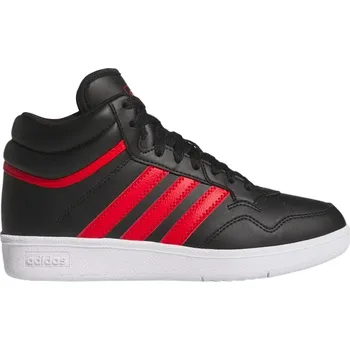 Pánská tenisová obuv Chlapecká rekreační obuv ADIDAS-Hoops 4.0 Mid Jr core black/better scarlet/cloud white Černá 38 2/3