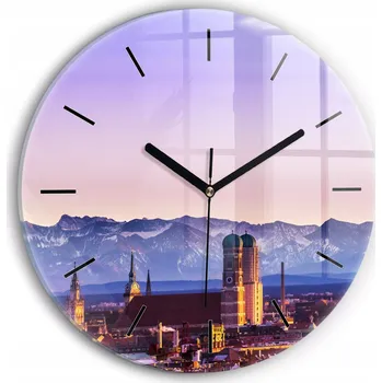 Hodiny Nástěnné hodiny Wallfluente fialové 30 cm