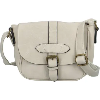 Kabelka Trendy dámská koženková crossbody kabelka Arlena, krémová