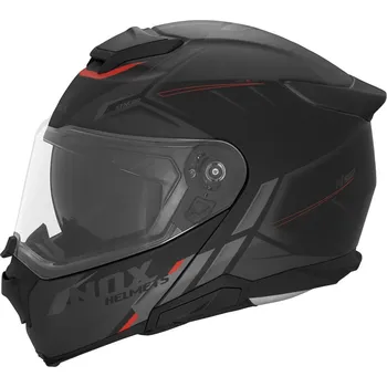 Helma na motorku Vyklápěcí helma na motorku NOX N967 Synchro matná černo-červená