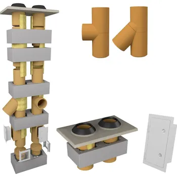 Komín CS komín Universal dvouprůduch Optimal 160-90°/180-45° - 4,0 m