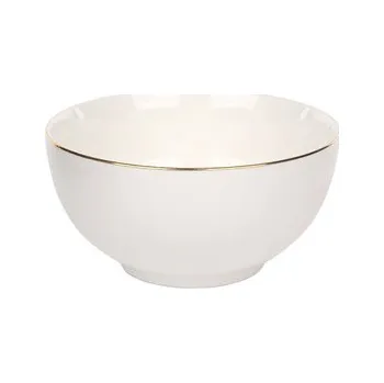 BELLA GOLD LINE MISKA 14CM 630ML KRÉMOVÝ PORCELÁN NOVINKA