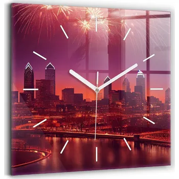 Hodiny Nástěnné hodiny Wallfluent červené 30 cm