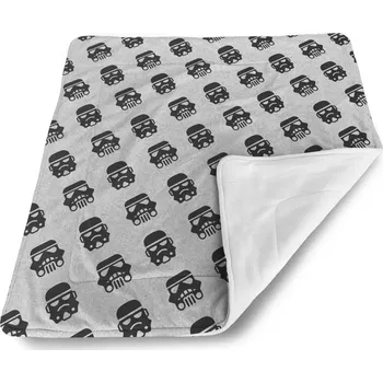 deka Sablio Dětská deka pro miminko Star Wars Stormtrooper Pattern šikmý - 80x100 cm