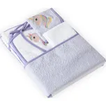 Dětský set: osuška, ručník, žínka, bryndák - Jednorožec