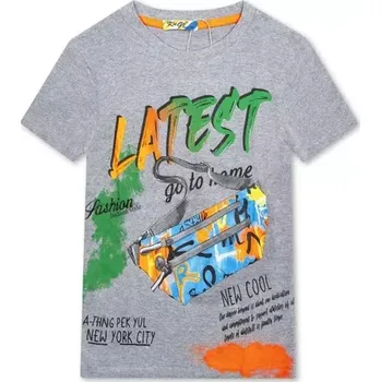 Dětské tričko KUGO TM8577C šedé vel.152