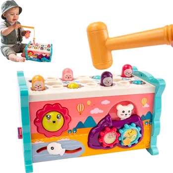 Edukativní xylofon pro děti – Interaktivní Hračka s kladívkem a zatloukačkou