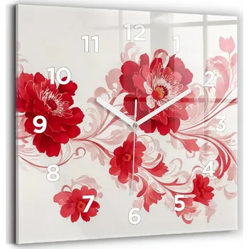 Hodiny Nástěnné hodiny Wallfluent červené 30 cm