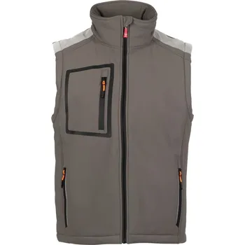 pracovní vesta Pánská softshellová vesta Payper STREAM PAD VEST Barva: Kouřová/ Černá, Velikost: XL