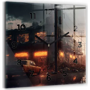 Hodiny Nástěnné hodiny Wallfluent černé 30 cm