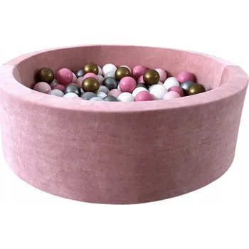 Suchý bazén Suchý bazén s kuličkami Velvet 30x90 Růžový 250 míčků - HOTOVÝ MI