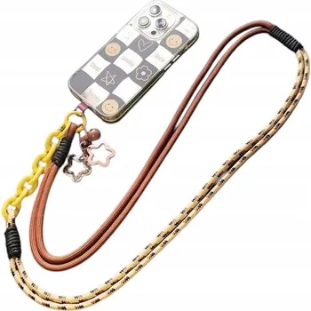 Šňůrka na telefon nylonová hnědá