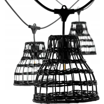 Venkovní osvětlení Světelný řetěz KOBI DESIGN 18 cm do sítě černý