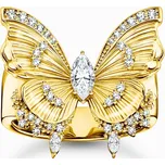 Thomas Sabo TR2495-414-14-56 Cocktailprstýnek butterfly gold plated
