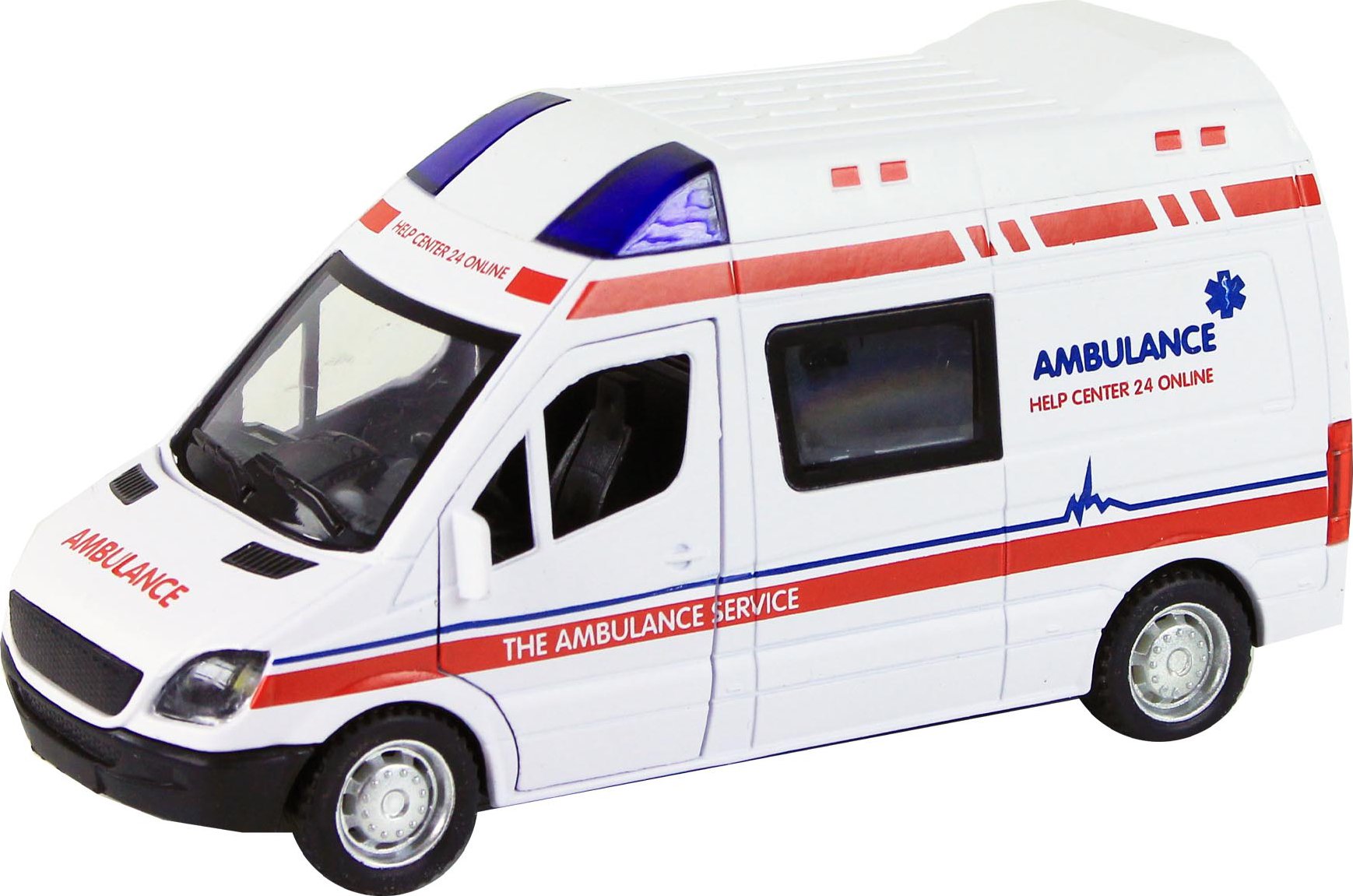 Kovová sanitka - auto se zvukem a světlem