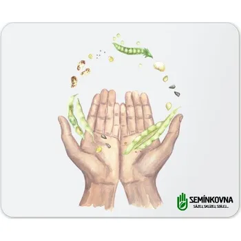 Podložka pod myš Podložka pod myš s potiskem Ruce se semínky pod myš