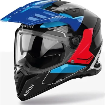 Helma na motorku Přilba BANDIT Tune, AIROH (modrá/červená lesklá) 2026 M