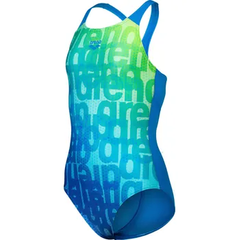 Dámské plavky Dívčí plavecké jednodílné plavky ARENA-GIRLS MULTI COLOURS SWIMSUIT V BACK Modrá 128