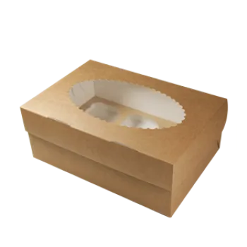 Dárková krabička Papírová krabička na 6 muffiny 250x170x100 mm