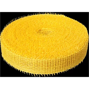 Lepicí páska Jutové dekorační pásky 185g/m2, 4cm x 25m - žlutá