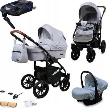 Kočárek Kočárek 4v1 BabyLux Optimal: sportovní kočárek, hluboká korba, autosedačka ISOFIX
