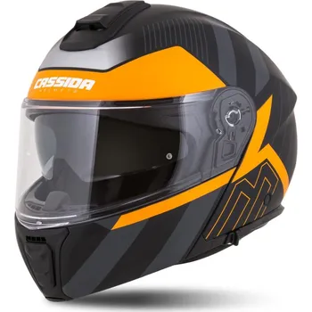 Helma na motorku Přilba Modulo 2.1 Profile, CASSIDA (černá matná/šedá/oranžová, plexi s přípravou pro Pinlock) 2026 2XL (63 až 64 cm)
