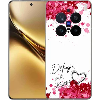 Pouzdro na mobilní telefon Gelový kryt mmCase na Vivo X200 Pro 5G - zamilovaný text 2 bílé pozadí