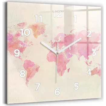 Hodiny Nástěnné hodiny Wallfluent růžové 30 cm