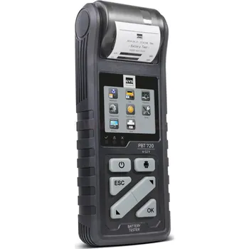 Nářadí na motocykly Tester bateriíí, napětí, proud, dobíjení, 6/12/24 V, 7 - 240 Ah, s tiskárnou GYS PBT720, menu v češtině