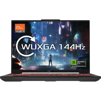 Notebook ASUS TUF Gaming A16 FA607NU-R5085W AMD Ryzen™ 5 7535HS Laptop 40,6 cm (16") WUXGA 8 GB DDR5-SDRAM 512 GB SSD NVIDIA GeForce RTX 4050 Wi-Fi 6 (802.11ax) Windows 11 Home Černá, Šedá