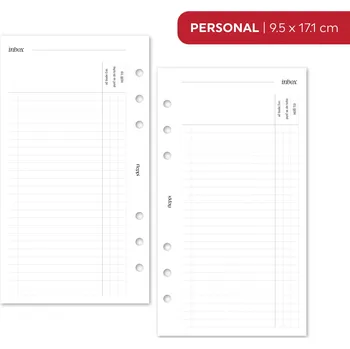 Kancelářské potřeby Fleppi Náplň do diáře - Inbox - dle priority Vyberte velikost náplně: Personal