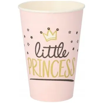 Jednorázové nádobí Narozeninové Kelímky pro dívky, ekologické, zdarma, SUP Princess 200 Ml 10 Ks