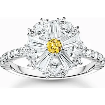 Módní doplněk Thomas Sabo TR2493-051-4-56 Cocktailprstýnek flower with stones silver