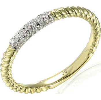 Prsten Gems, Elegantní prsten Frastin, žlutobílé zlato brilianty, vel. 55, prům. 17.5 mm, 585-38-1-7017.2ZB0.0.55.HSI.000