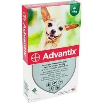 Antiparazitikum pro psa Advantix Spot On 1x0,4ml pro psy do 4kg (1 pipeta)