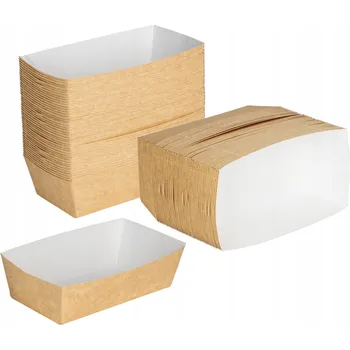 Jednorázové nádobí Papírové tácky lodičky velké 100 ks