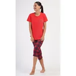 Dámské pyžamo kapri Kateřina - červená - XXL