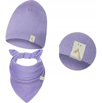Čepice Komplet Čepice Jarní dětský šátek pro chlapce dívky 48-58