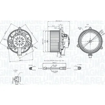 Klimatizace automobilu vnitřní ventilátor MAGNETI MARELLI 069412742010