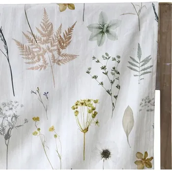 ubrus Krémový bavlněný ubrus s divokými květy Aix Wild Flowers - 140*240 cm