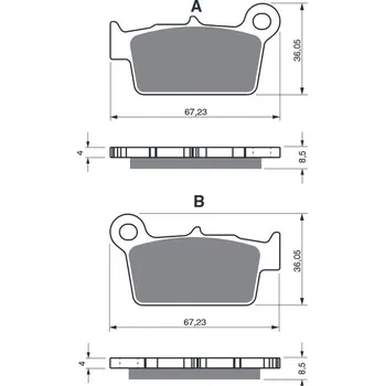 Brzdová destička Brzdové destičky GOLDFREN 346 K5 BETA Xtrainer 300 2015-2021