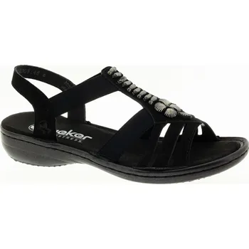 Dámské sandále RIEKER Dámské černé sandály 60806-00-355 Velikost 39