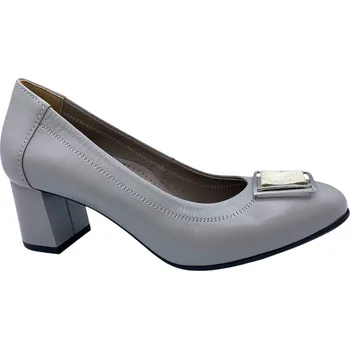 Dámské lodičky Kožené lodičky na podpatku Barton 725 šedé Velikost: 40 (EU)