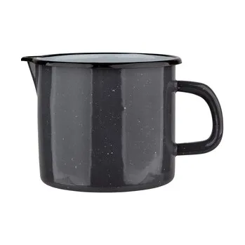 HRNEK SMAŠLÍ 12 CM SMALTOVANÝ ŠEDÝ TEČKOVANÝ