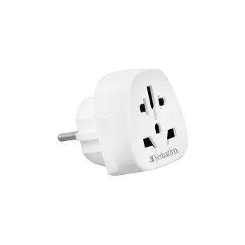 Elektrická zásuvka Adaptér World-to-Europe cestovní zástrčka WTEU-02 bílá Verbatim