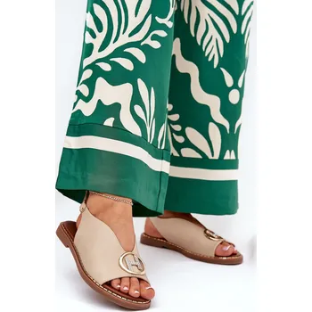 Dámské sandále Plné Elegantní Sandály S Ozdobou Iseliria Barva: Béžová, Velikost: 38