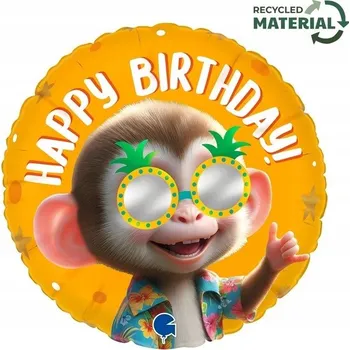 Balónek Fóliový balónek Grabo 18'', Oslava narozenin s opičkou